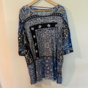 We the Free by Free People - Paisley Print Women's Lightweight Sweater Tee